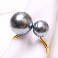 Bulk 12 Pcs Pearl Napkin Ring Gold Napkin Holders for Dining Table Party and Wedding Decor Wholesale