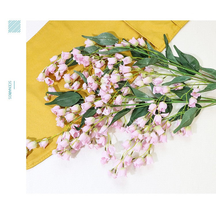 39 Inch Lily of The Valley Hanging Orchid Silk Flowers, Long Stem, Bulk Wholesale Artificial Flowers