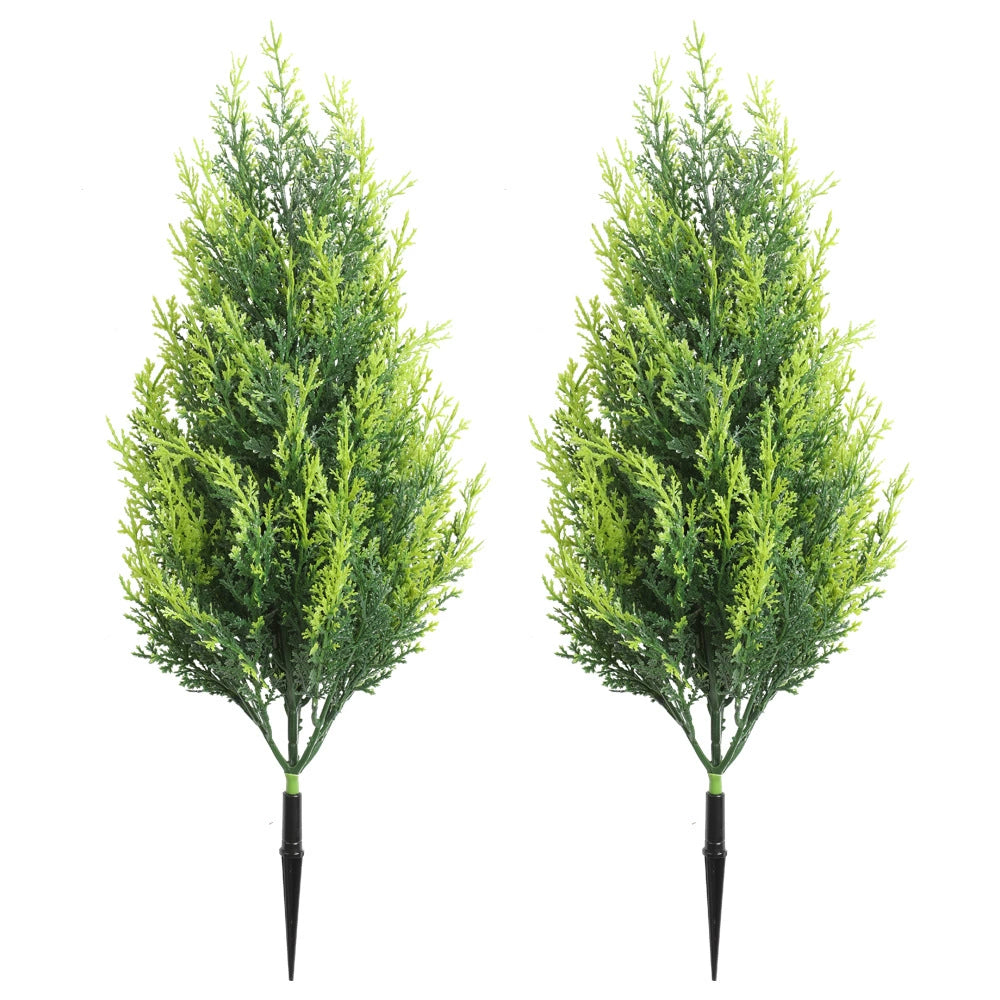 19.6-Inch Artificial Cedar Tree for Indoor & Outdoor Christmas Decor, Ground Stake Included