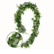 79 Inch Artificial Eucalyptus Hanging Garland Vine Leaf for Crafts Bulk Quantity