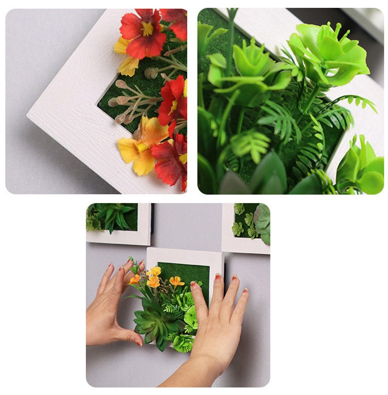 Artificial Succulent Wall Frame 1 Pc Hanging Plant Photo Frame Bulk Artificial Plant Decor