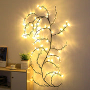 8 Ft Lighted Willow Vine Artificial Branches with Willow Lights, 8 Feet Long, Decorative Holiday Branches for Halloween and Christmas