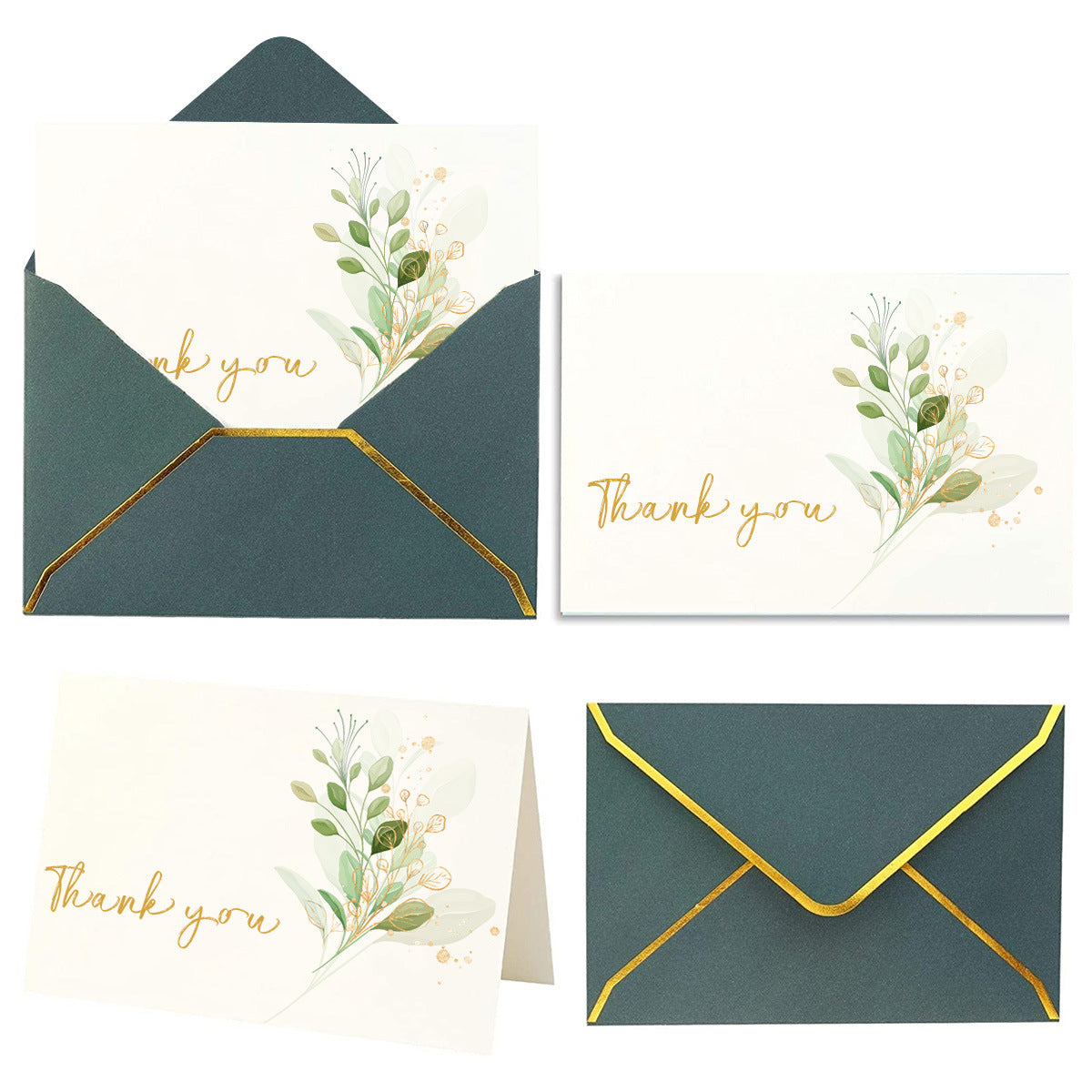 Bulk 6 Pcs Foil Stamped Thank You Cards with Envelopes 3.94x5.91 Inches for Wedding and Baby Shower Notes  Elegant Bridal Shower Gratitude Cards Wholesale