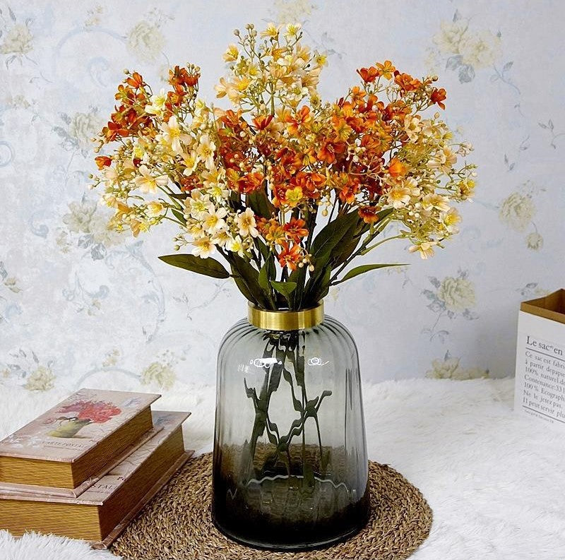 Artificial Daphne Odora Autumn Flower Stem with Foliage 27 Inch Rustic Cottage Style Bulk Quantity