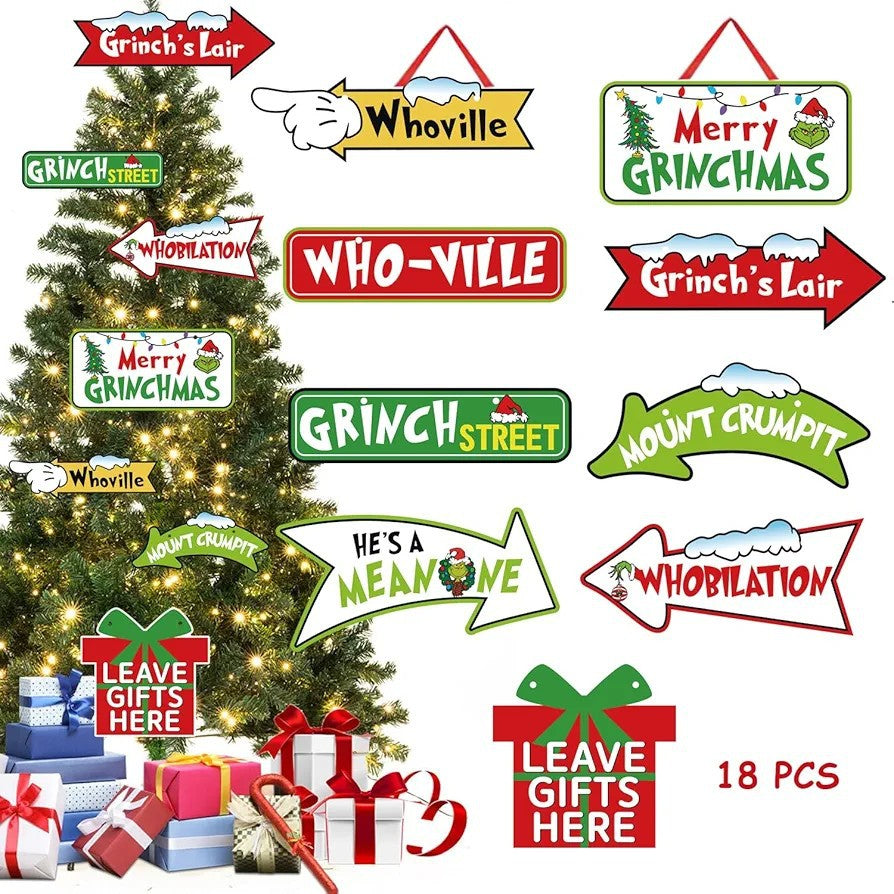 Bulk 18 PCS Christmas Tree Ornaments, Xmas Hanging Decorations for Tree, Holiday Party Supplies, Christmas Decor Wholesale