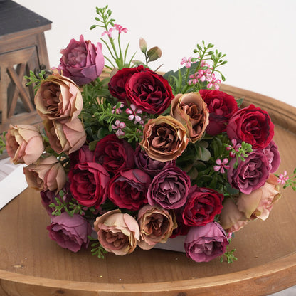 Wedding Floral Backdrop Artificial Peony Bush - 11.8" 10-Head Silk Decor for Venue Styling