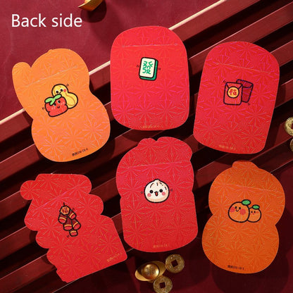 Bulk 6pcs Dragon Year Red Envelope Cartoon Red Packet Lucky Money Chinese New Year Gift for Spring Festival Wedding Birthday Greeting Wholesale