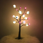 Halloween Tree with Lights 1 Pc Spooky Eyeball Ghost Spider Artificial Decoration