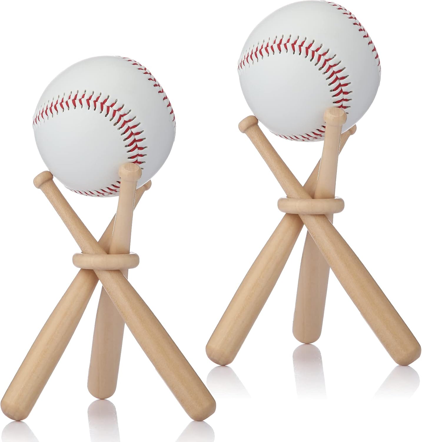 Bulk 2Pcs Wooden Baseball Bat Display Rack Stylish Centerpiece for Kids and Sports Enthusiasts' Tables Wholesale