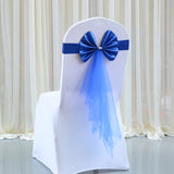 Bulk 10 Pcs Elasticity Chair Sashes Organza Bow Banquet Party Decoration Wholesale