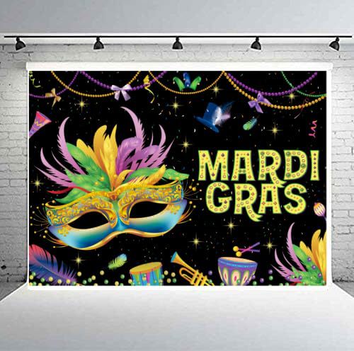 Bulk Mardi Gras Party Backdrop Banners Purple Mardi Gras Decorations for Party Supplies Wholesale