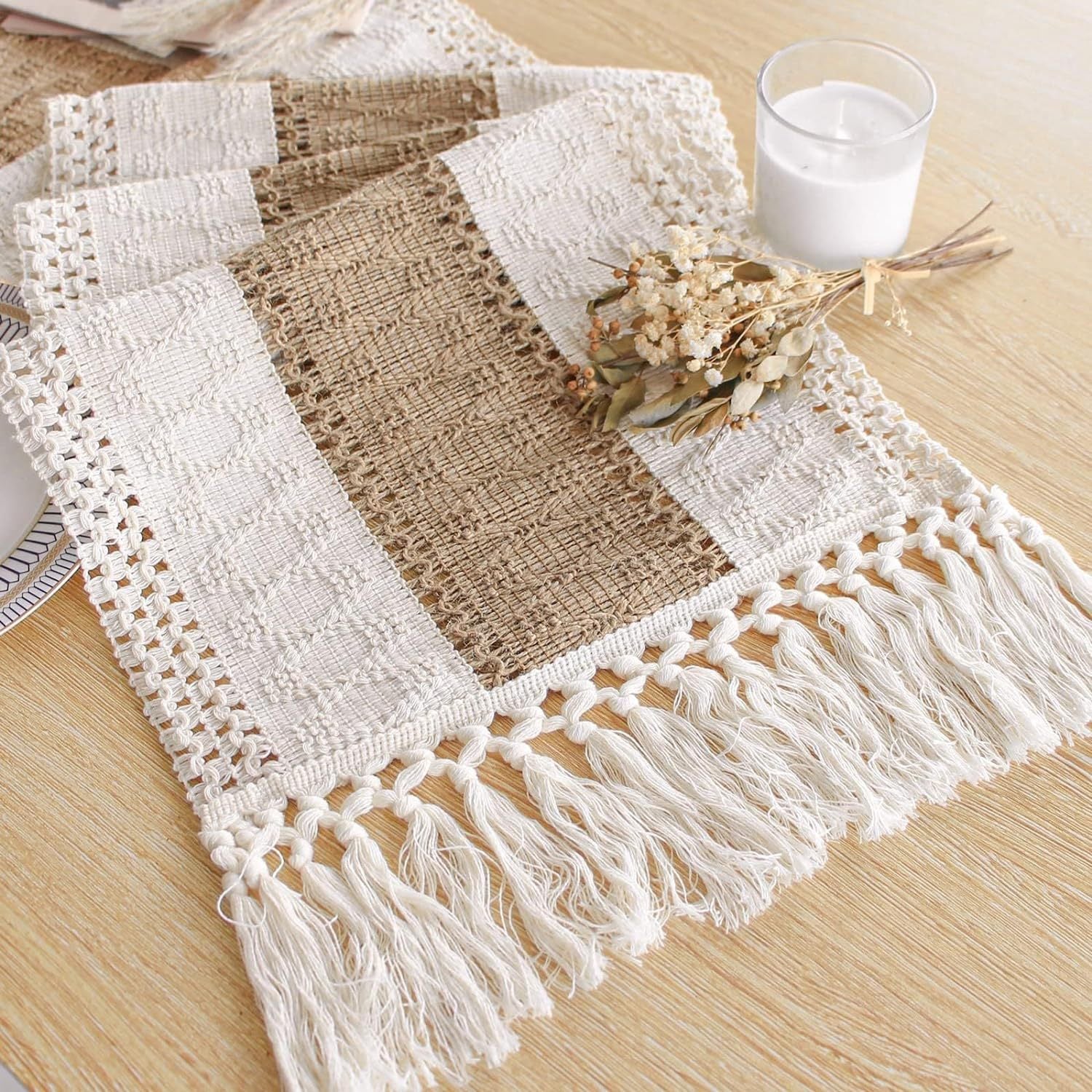 Bulk 72 Inches Boho Table Runner for Thanksgiving Christmas Home Living Room and Table Decorations Wholesale