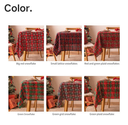 Bulk Christmas Plaid Snowflakes Tablecloths for Christmas Party Decor Wholesale