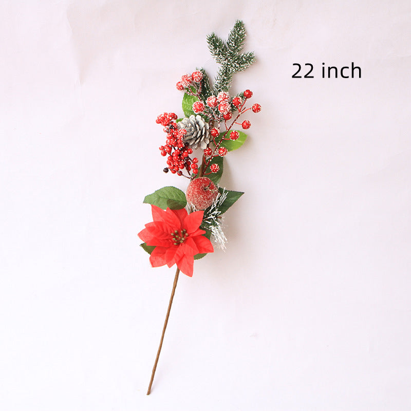 Christmas Rattan Tabletop Decoration Cuttings Artificial Holiday Decor