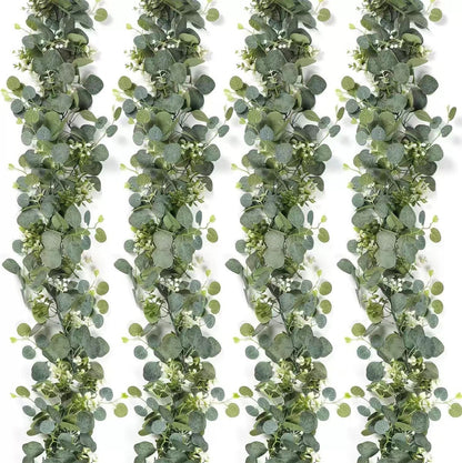 Bulk 2 Pack Eucalyptus Garland 5.91 Ft Artificial Greenery Garland Vines for Wedding Party Home Table Decor Wholesale