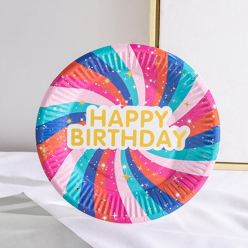 Bulk 100Pcs Summer Party Essentials 7 Inch Disposable Birthday Party Dessert and Dinner Plates Perfect for Pool Parties Wholesale