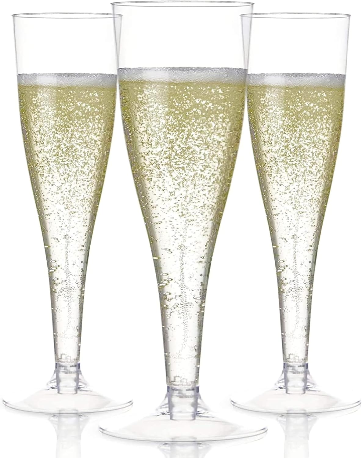 Bulk 24 Pcs Disposable Clear Champagne Flutes Plastic Toasting Glasses for Parties Weddings Mimosa Bars Wholesale