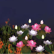 Artificial Lotus Water Lily LED Solar Light Lamp for Outdoors, Bulk Quantity