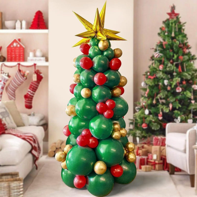 Bulk Christmas Tree Shaped Latex Balloons Festive Party Decorations Wholesale