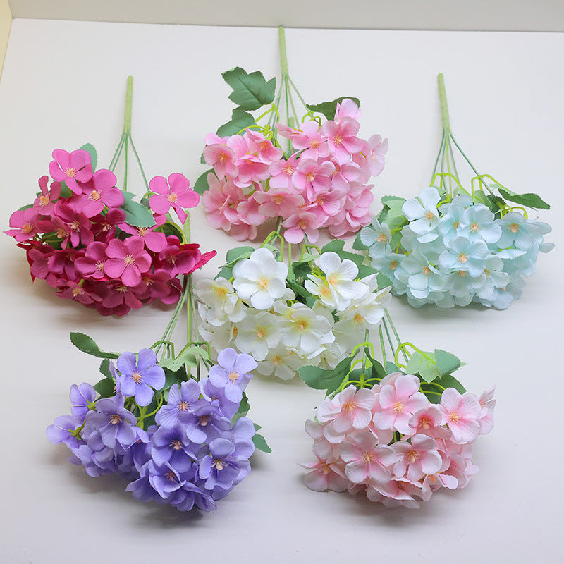 Bulk 12.6" Hydrangea Bush Artificial Silk Flowers for Home Wedding and Party Decoration Wholesale