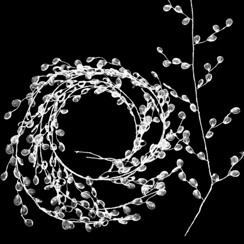 Bulk 5 FT Crystal Diamond Ice Garland Clear Bead Christmas Garland for Tree Fireplace Mantle Wreath DIY and Winter Wonderland Wedding Decor Wholesale