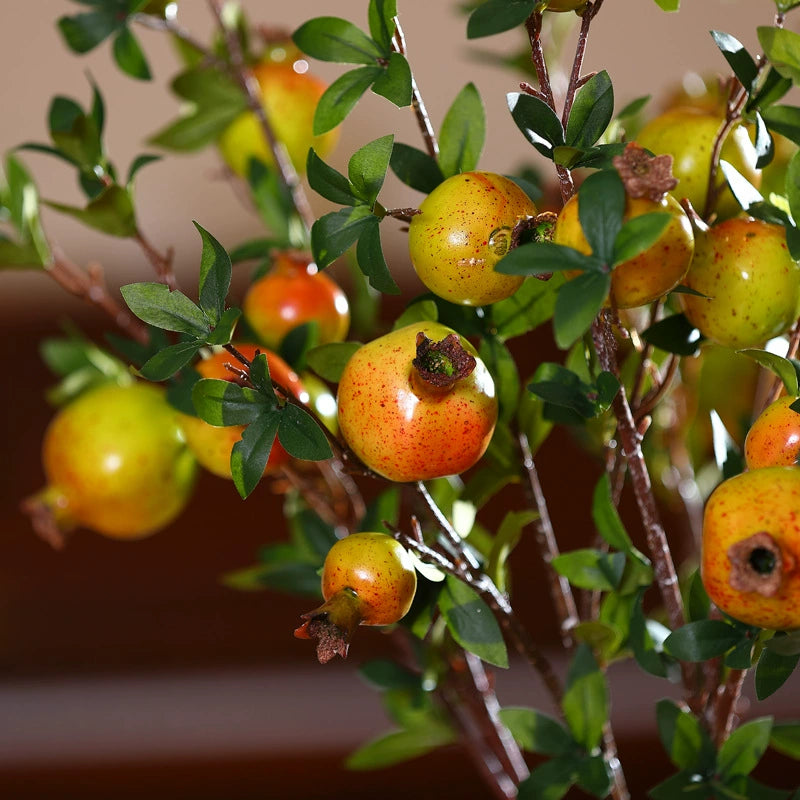 Event Artificial Pomegranate Branches, 32.7in Decorative Fruit Stems for Venue Styling