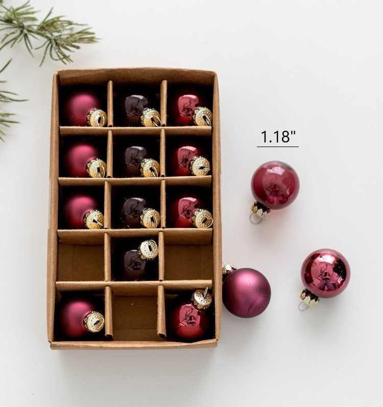 25 Pcs Glitter Glass Christmas Ball Ornaments Hanging Decorations Bulk Set