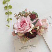 Pink Rose Mum Boutonnieres and Corsages Bulk Set, Artificial Flowers, Multiple Pieces