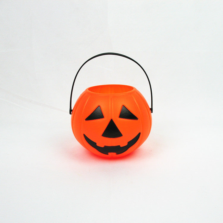 2 Pcs Halloween LED Pumpkin Candy Buckets Trick or Treat Buckets Artificial Plastic