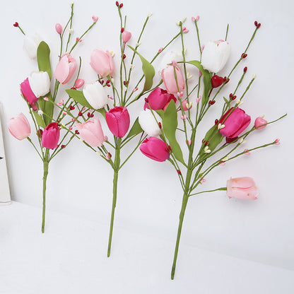 Artificial Tulip & Berry Stems - 6-Pack for Event & Commercial Venue Styling