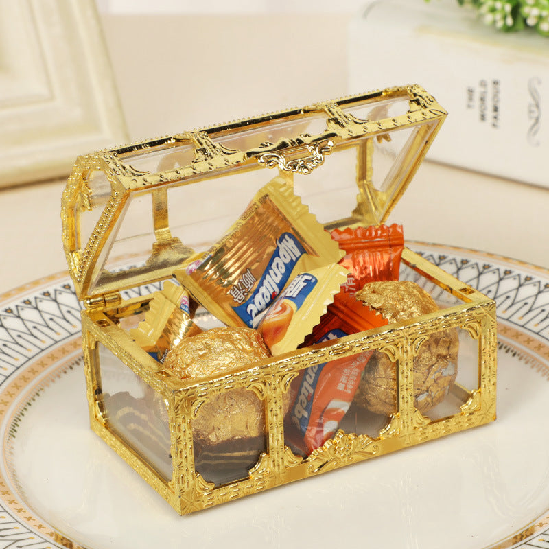 Bulk 12 Pcs Gold & Silver Treasure Chest Candy Boxes Gift Boxes for Weddings Baby Showers and Birthdays Wholesale