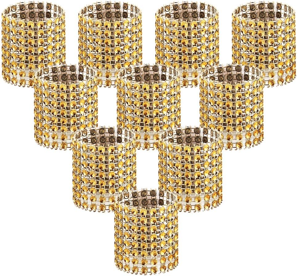 Bulk 100 Pcs Gold Napkin Rings Table Decoration Napkin Buckles for Weddings Dinner Parties Events and DIY Crafts Wholesale