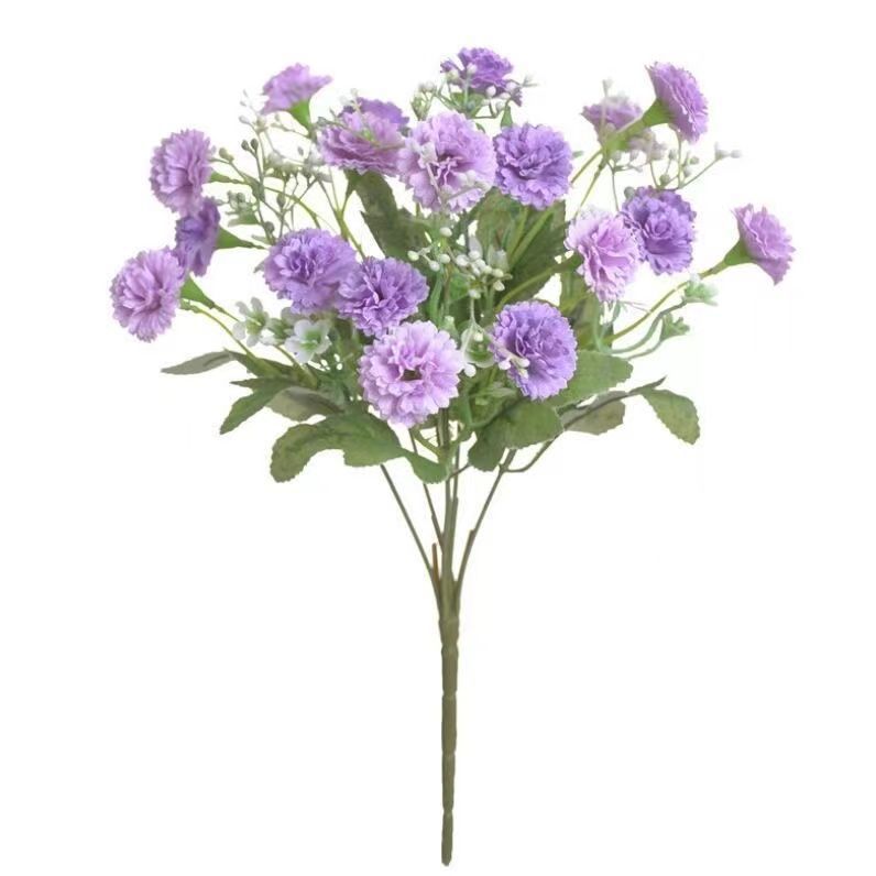 12 Inch Artificial Carnation Bush Bouquet 6 Stems Silk Flowers Bulk Wholesale
