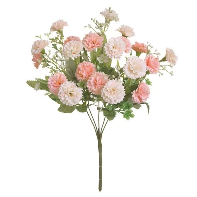 12 Inch Artificial Carnation Bush Bouquet 6 Stems Silk Flowers Bulk Wholesale