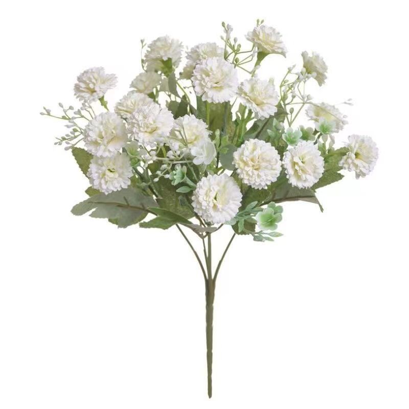 12 Inch Artificial Carnation Bush Bouquet 6 Stems Silk Flowers Bulk Wholesale