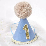 1st Birthday Party Hat for Babies - Glittery Number 1 Cone Hat for Toddler First Birthday Decor & Photo Props