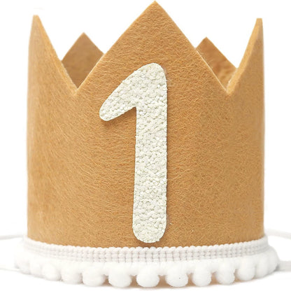 1st Birthday Sun Crown for Kids - Party Decoration Hat for First Birthday Celebrations