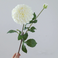 2 - Head Artificial Dahlia Flowers - 29.5 Inch Home/Wedding Decor