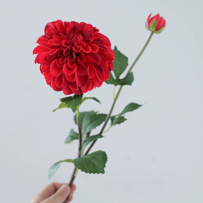 2 - Head Artificial Dahlia Flowers - 29.5 Inch Home/Wedding Decor