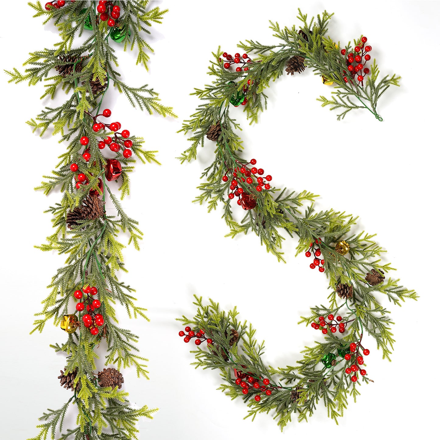 2 - Pack 67 - Inch Artificial Christmas Pine Conifer Garland Decor