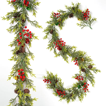 2 - Pack 67 - Inch Artificial Christmas Pine Conifer Garland Decor