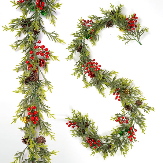 2 - Pack 67 - Inch Artificial Christmas Pine Conifer Garland Decor