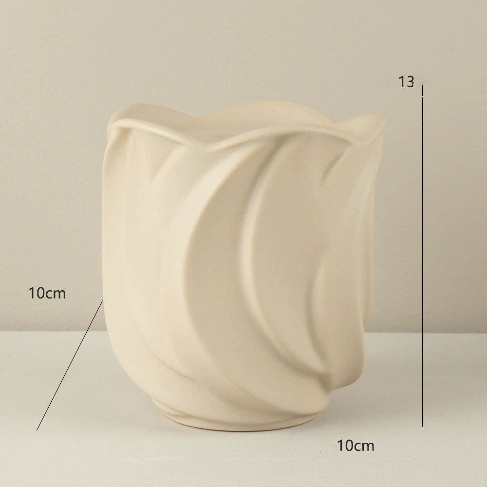 2-Pack Ceramic Leaf-Shaped Candlestick Holders - Minimalist European Style Table Decor