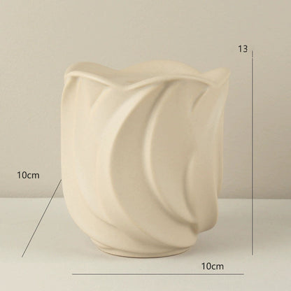 2-Pack Ceramic Leaf-Shaped Candlestick Holders - Minimalist European Style Table Decor