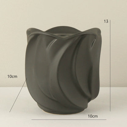 2-Pack Ceramic Leaf-Shaped Candlestick Holders - Minimalist European Style Table Decor