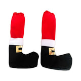 2 - Pack Christmas Table & Chair Leg Covers - Santa Boot Decor