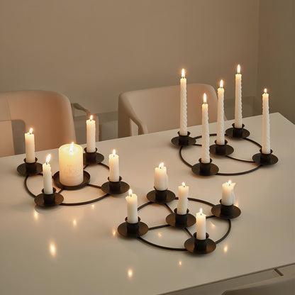 2-Pack Multi-Head Metal Candelabra (4/5 Arms) - Romantic Dinner & Wedding Decor