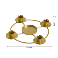 2-Pack Multi-Head Metal Candelabra (4/5 Arms) - Romantic Dinner & Wedding Decor