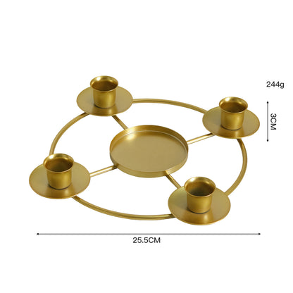 2-Pack Multi-Head Metal Candelabra (4/5 Arms) - Romantic Dinner & Wedding Decor