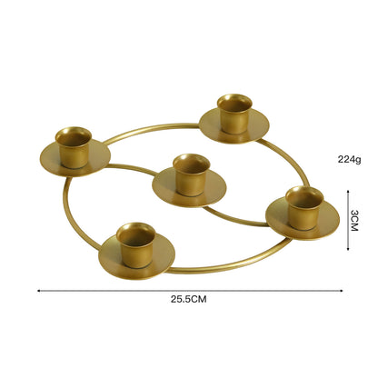 2-Pack Multi-Head Metal Candelabra (4/5 Arms) - Romantic Dinner & Wedding Decor